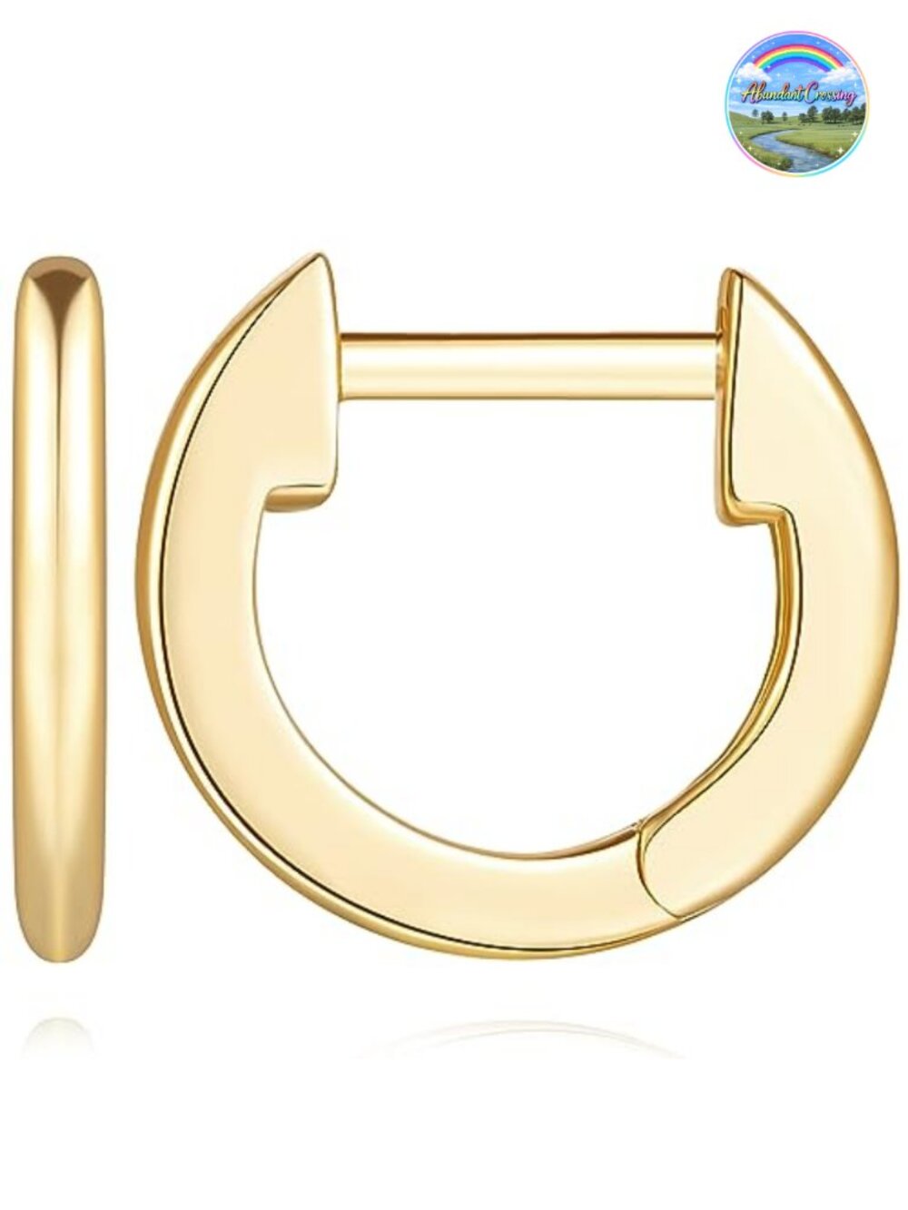 14K Gold Plated Small Huggie Hoop Earrings for Women Hypoallergenic